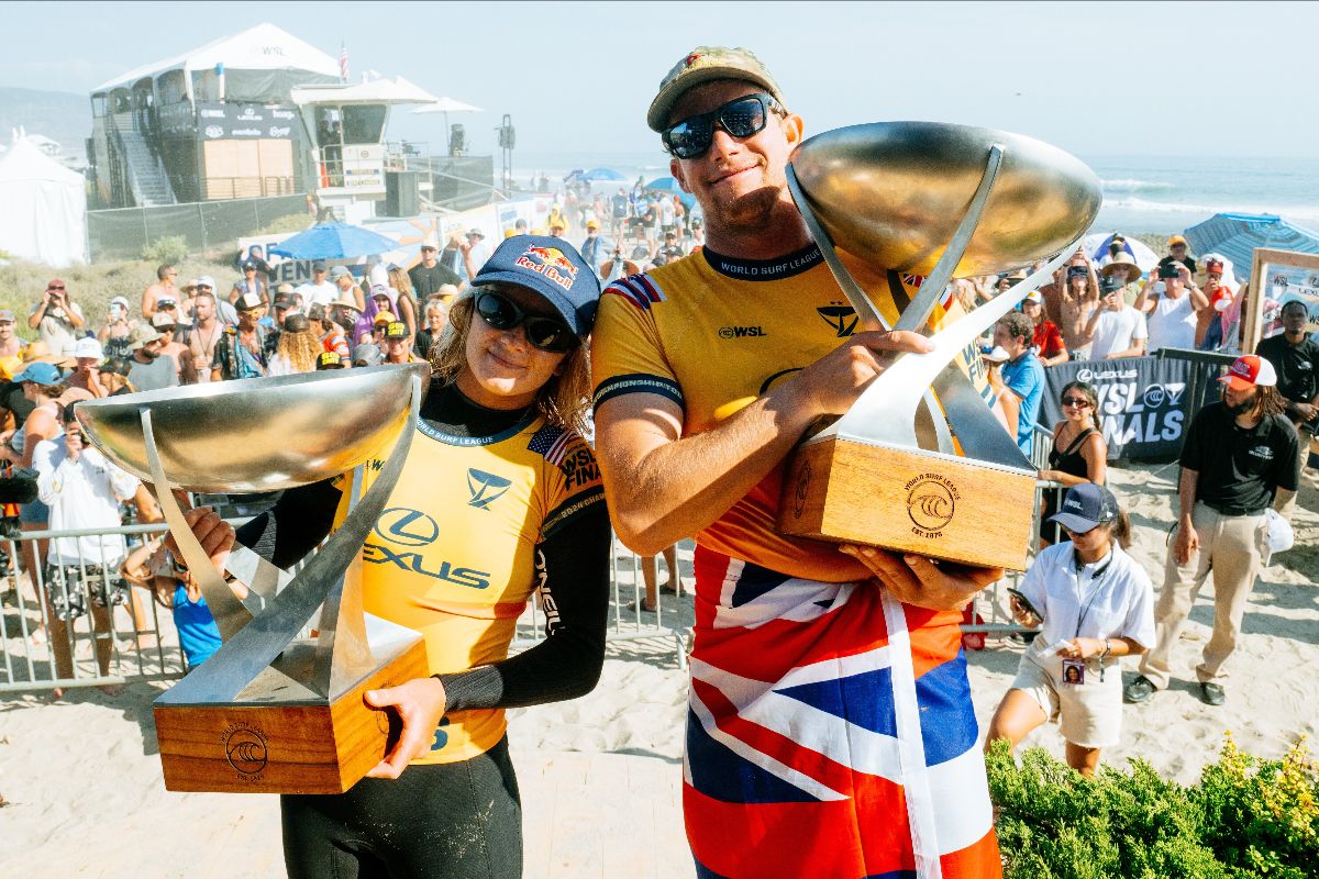 Caity Simmers and John John Florence Win 2024 World Titles at Lexus WSL